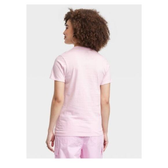 Viacom MTV Mushroom Short Sleeve Graphic Pink T-Shirt Large - Picture 9 of 9